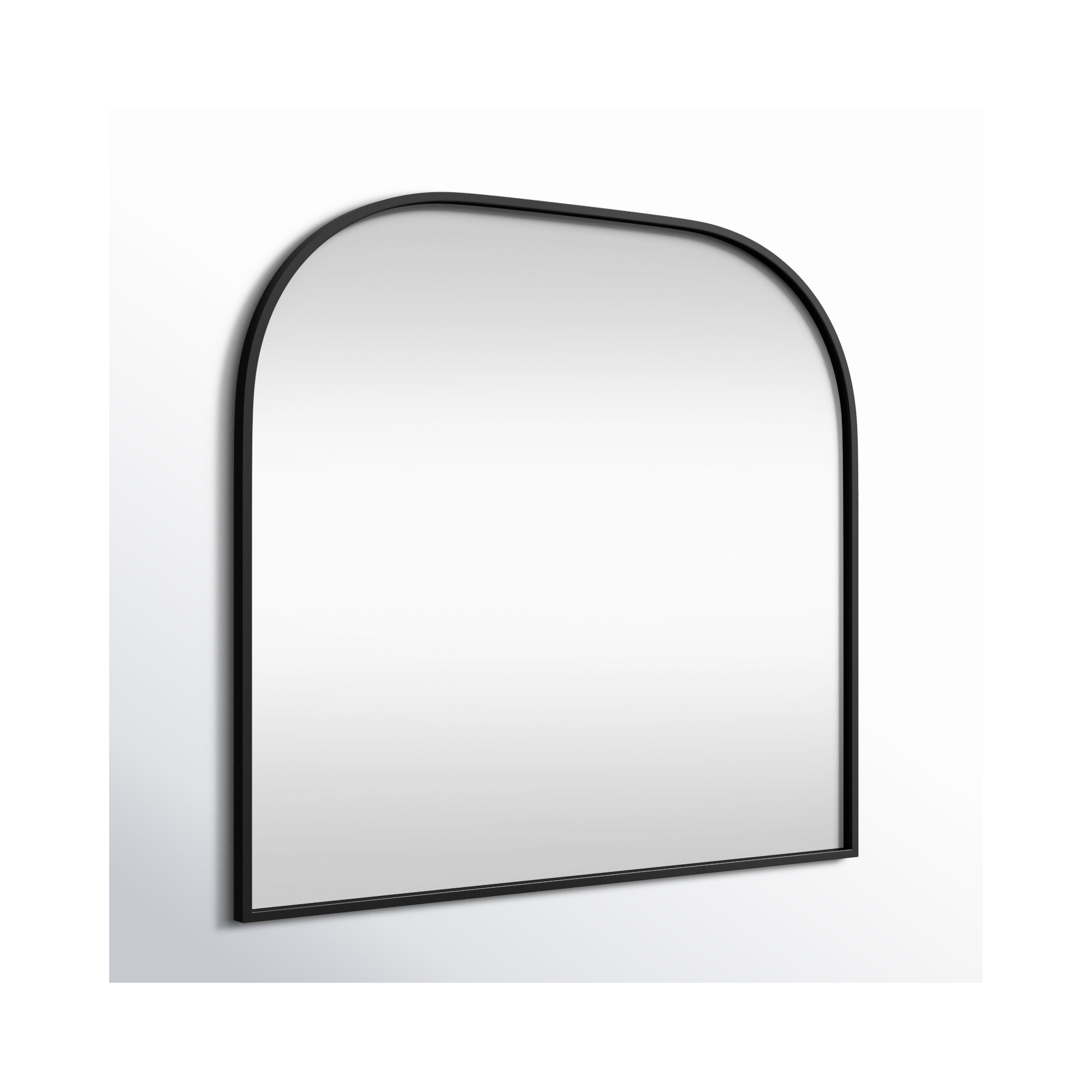 Sabine Metal Wide Arch Wall Mirror, 38" x 42", Black
