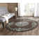 Sedgemoor Hand-Hooked Dark Brown/White/Blue Area Rug