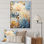 " Minimalism Blooming Mums In Beige & Muted Blue IV "