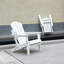 Chaise Adirondack pliante en PEHD avec porte-gobelet double - Chaise Adirondack en composite avec texture bois - Blanc-900839852