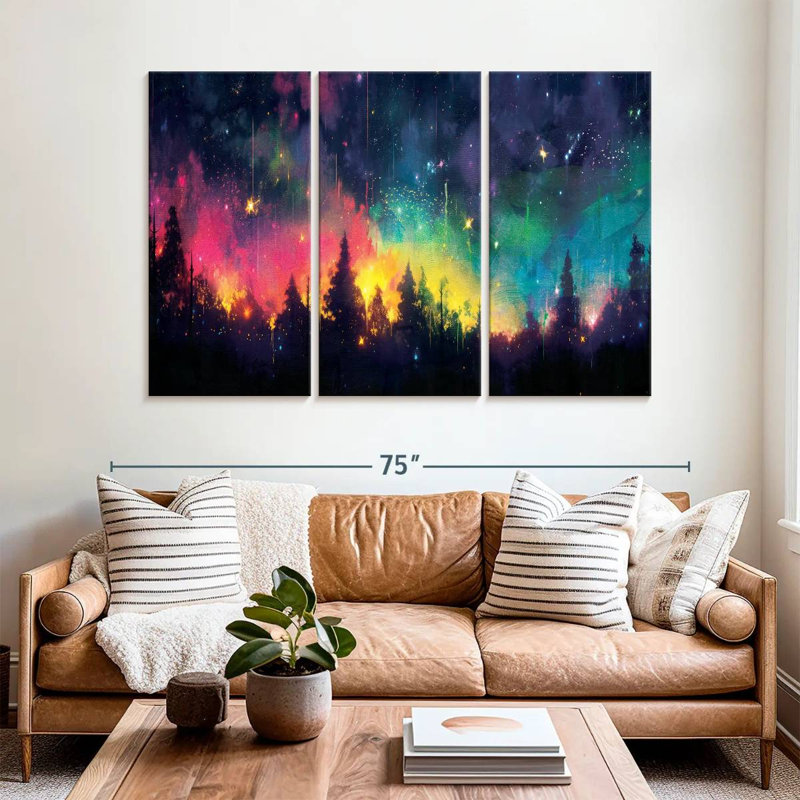 Kelan Rainbow Night Sky, 42" H x 65" W