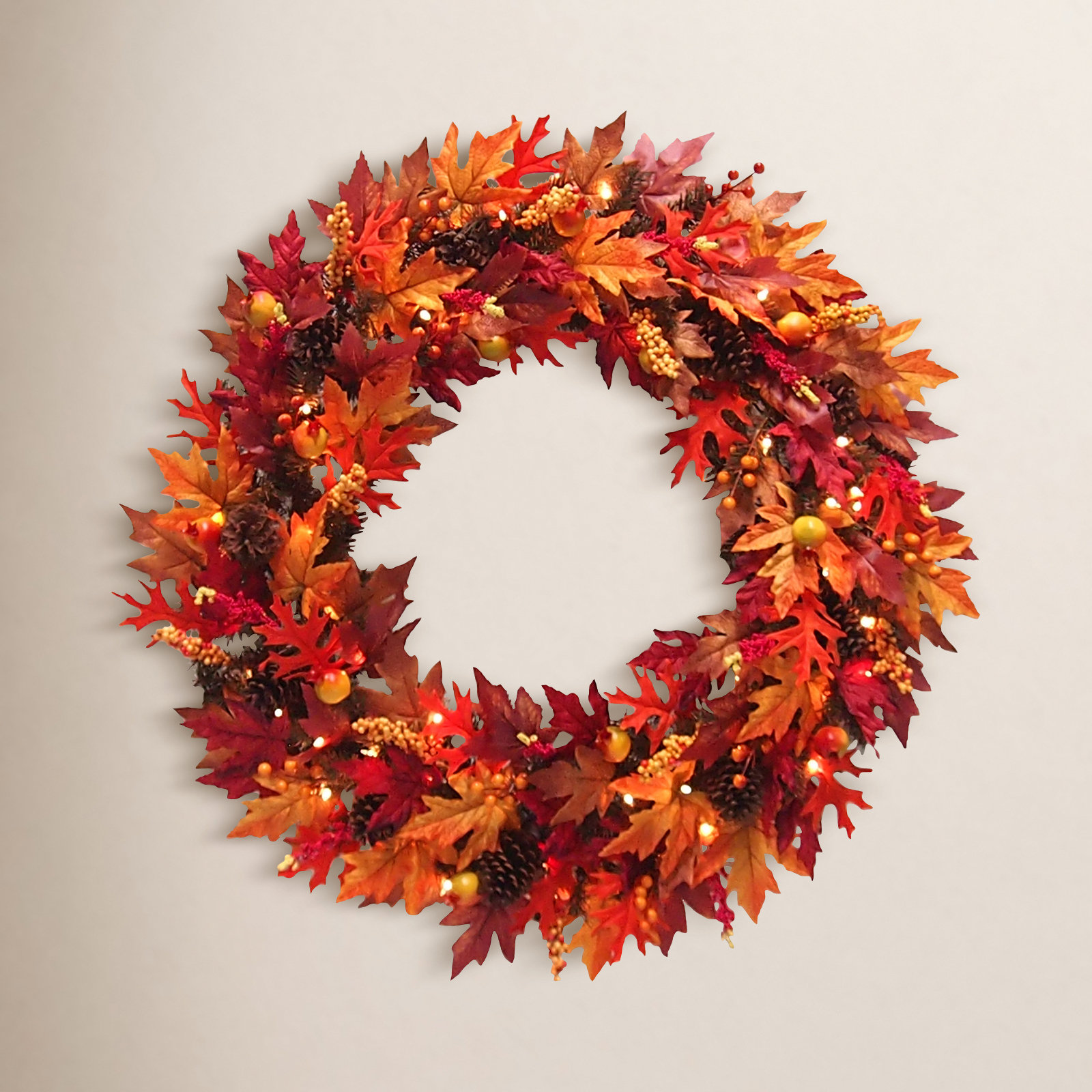 The Holiday Aisle® 36" Maple Pre-Lit Wreath