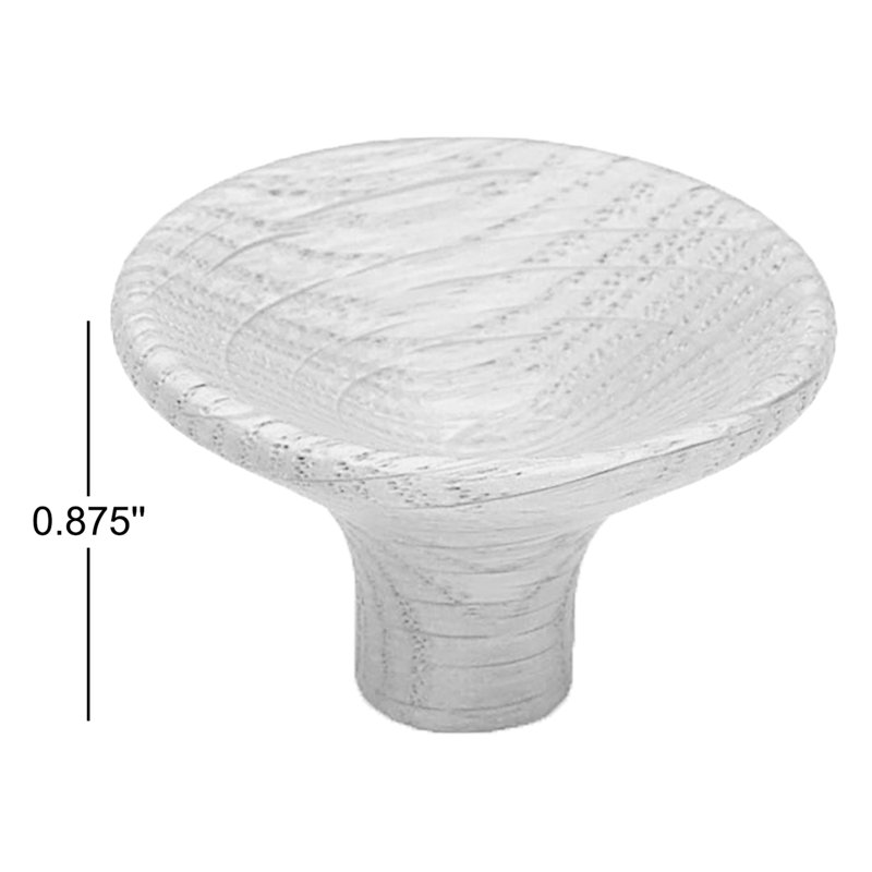 1.5" Diameter Round Knob, Oak
