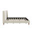 Lit plateforme tapissier moderne avec tête de lit à oreilles et pieds ronds Modern Boucle-1709975928