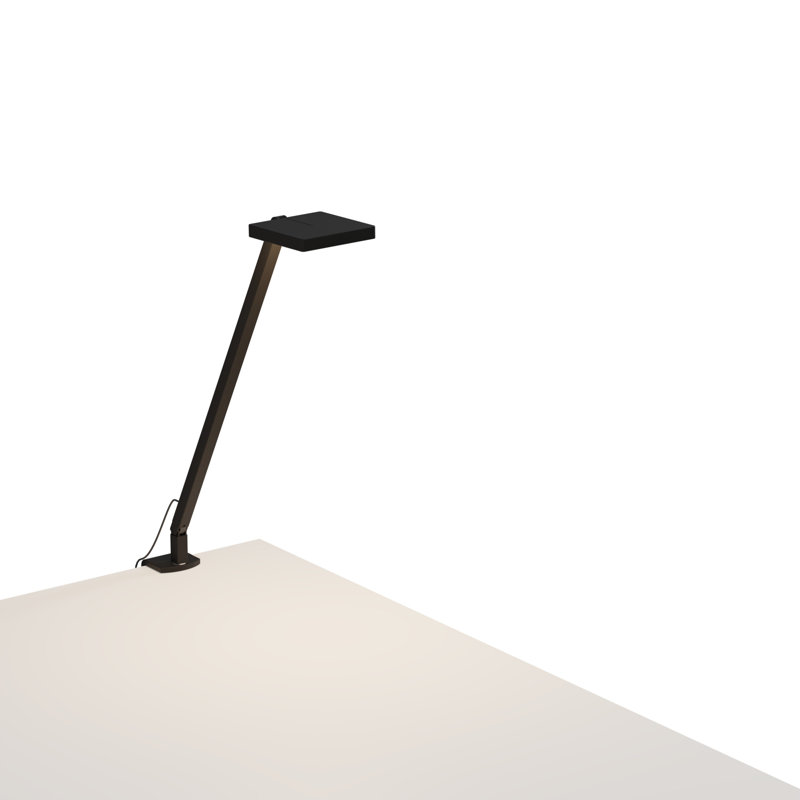 Lampe de bureau avec pince de bureau Foccacia Solo, Noir mat
