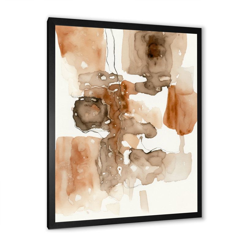 «Liquid Earth Tones IV», reproduction sur toile, Impression noire sur toile encadrée, H 20 po x l 12 po x P 1 po
