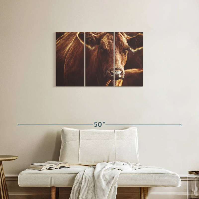 Vache brune Brampt Expressive, H 20 po x l 33 po