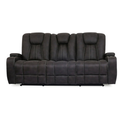 Canapé transitionnel l 83,4 po, gris foncé