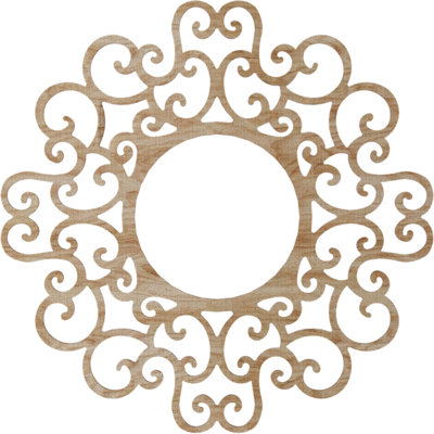 34"OD x 13"ID x 1/4"T Reims Wood Fretwork Pierced Ceiling Medallion, Cherry