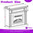 41.34" Wide Space-Saving Electric Fireplace Mantel with 23" Insert, Adjustable 3D Flame & Remote-2075692884