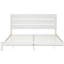 Mobilier de chambre à coucher contemporain contemporain en métal blanc pour grand lit 1pc