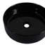 Lavabo de comptoir rond en céramique pour salle de bain, art noir et blanc, glacis cuit, lisse, largeur de 15,33 po, profondeur, 4,67 po, lavabo d'art 18,55 lb, facile à nettoyer, teinture à trois couches,