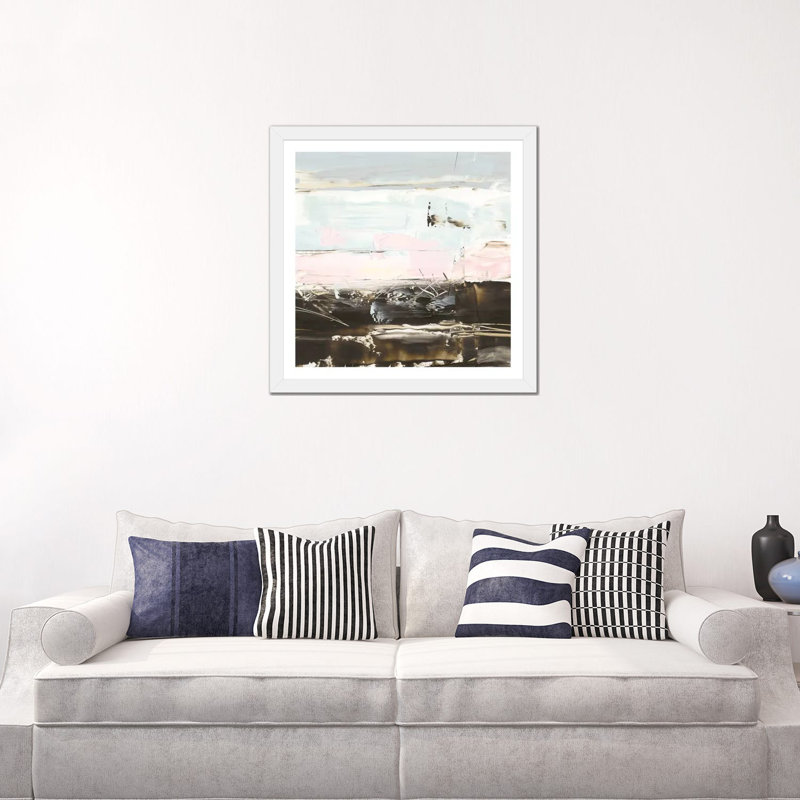 « Layer Cake II » par Ethan Harper, reproduction d’art, H 24 po x l 24 po x p 1 po, Papier encadré blanc, Blanc