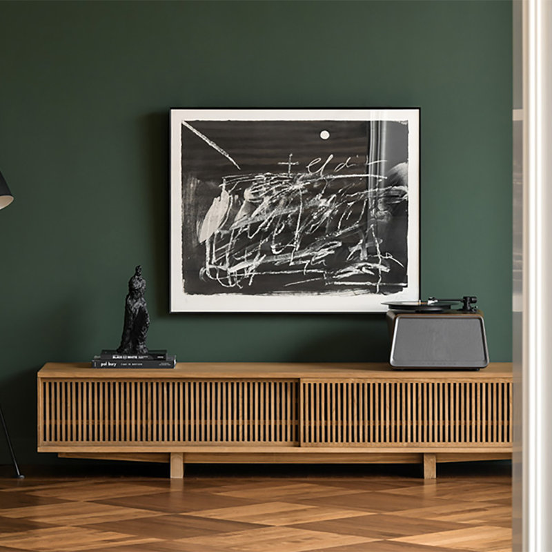 Meuble télé simple couleur bois, H 15,7 po x L 63 po x l 19,7 po
