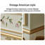 Armoire décorative en bois manufacturé brun noisette + blanc crémeux + bois manufacturé