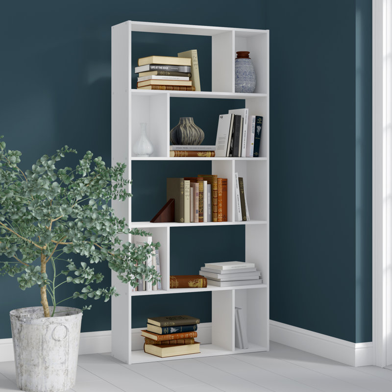 Shaylee 174cm H x 83cm W Standard Bookcase, White