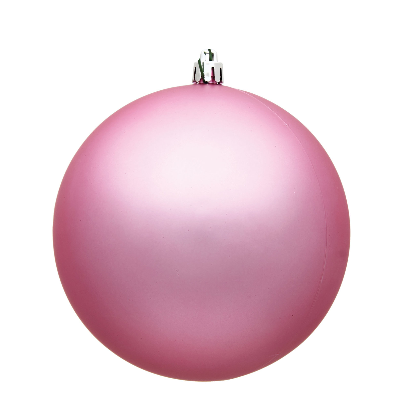 Holiday Décor Ball Ornament, 2.75" H x 2.75" W x 2.75" D, Matte Pink