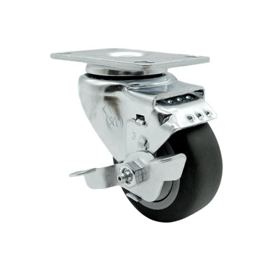 Rubber Caster with Brake