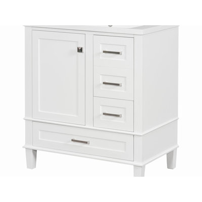 18.00'' Single Bathroom Vanity with Ceramic Top