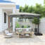 Parasol de patio en porte-à-faux carré 11 pi gris (sans base de parasol)-1940867263