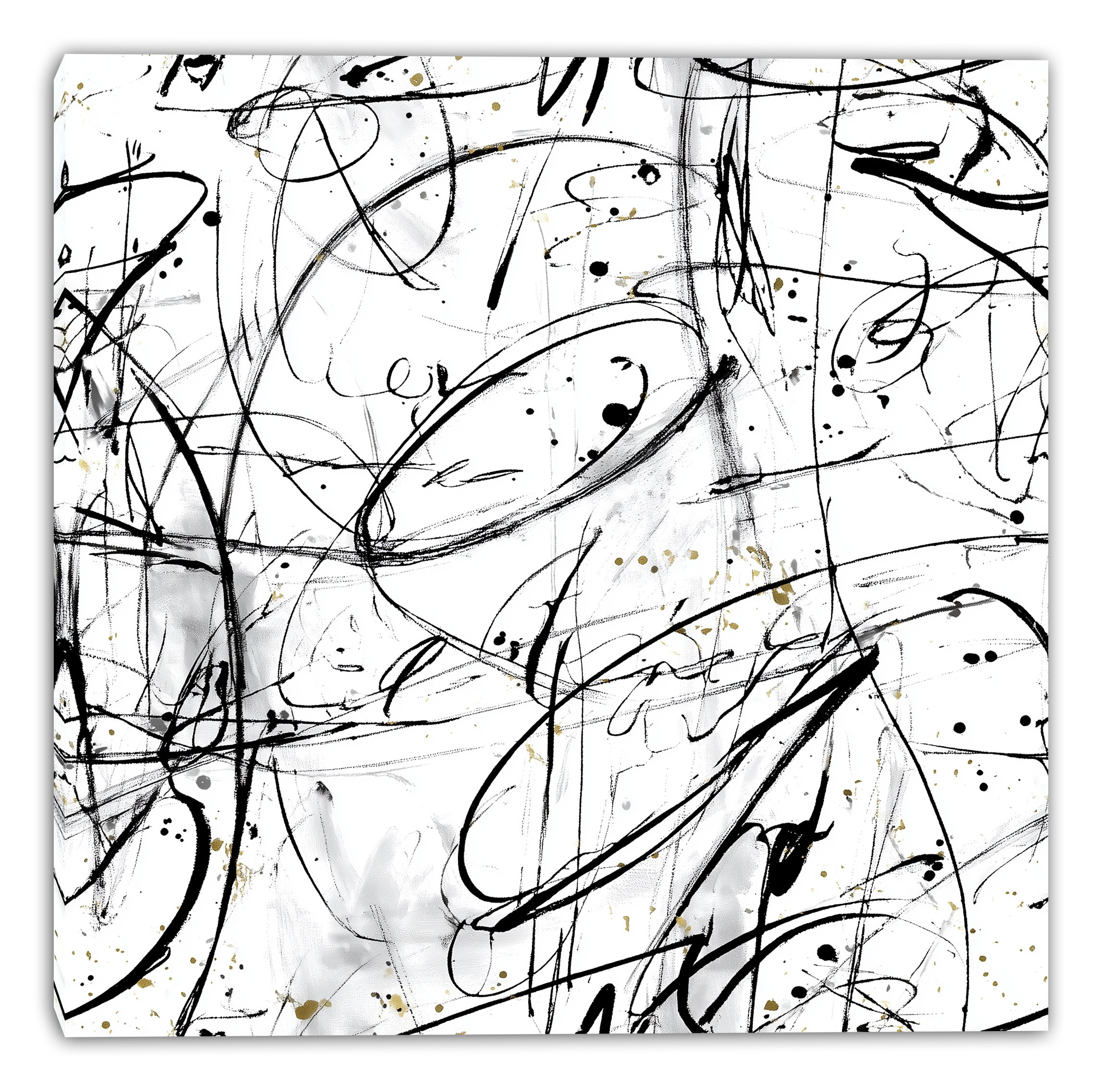 Rhythmic Ink Wrought Studio Ink Rhythm I Wrapped Canvas Wall Art - Wayfair Canada