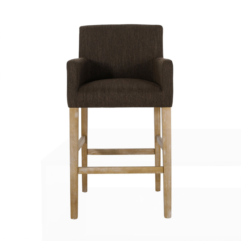 Tabourets de comptoir rembourrés de 30,5 po, Brun, 1