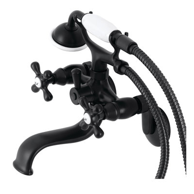 Kingston Brass Kingston Two-Handle Clawfoot Tub Faucet with Hand Shower