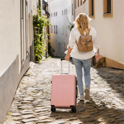 Ensemble de valises rigides 5 pièces avec sacs, bagage à main semi-ouvert 20 po avec port USB, bagage extensible 24 po 28 po avec roulettes doubles verrou TSA