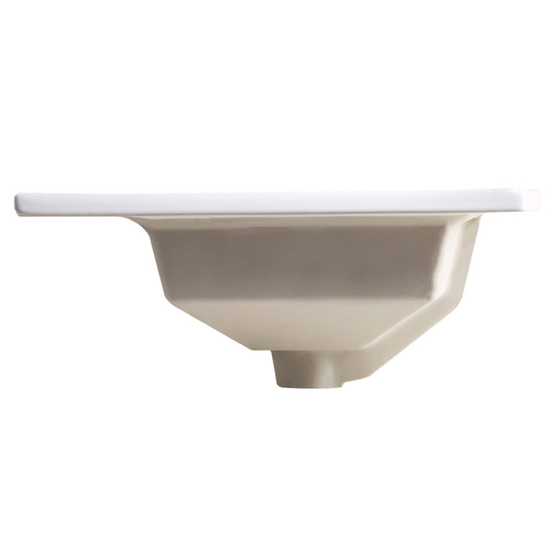 Nantucket Sinks 22.63'' Vitreous China Rectangular Bathroom Sink, Widespread Faucet