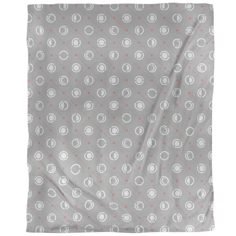 Housse de couette simple Moon phases, Housse de couette pour grand lit, Polyester brossé, Accent rouge