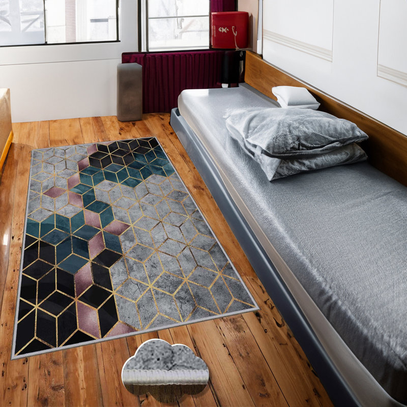 Toimi Geometric Indoor Rug, Rectangle  3'3.4" x 4'11.1" 