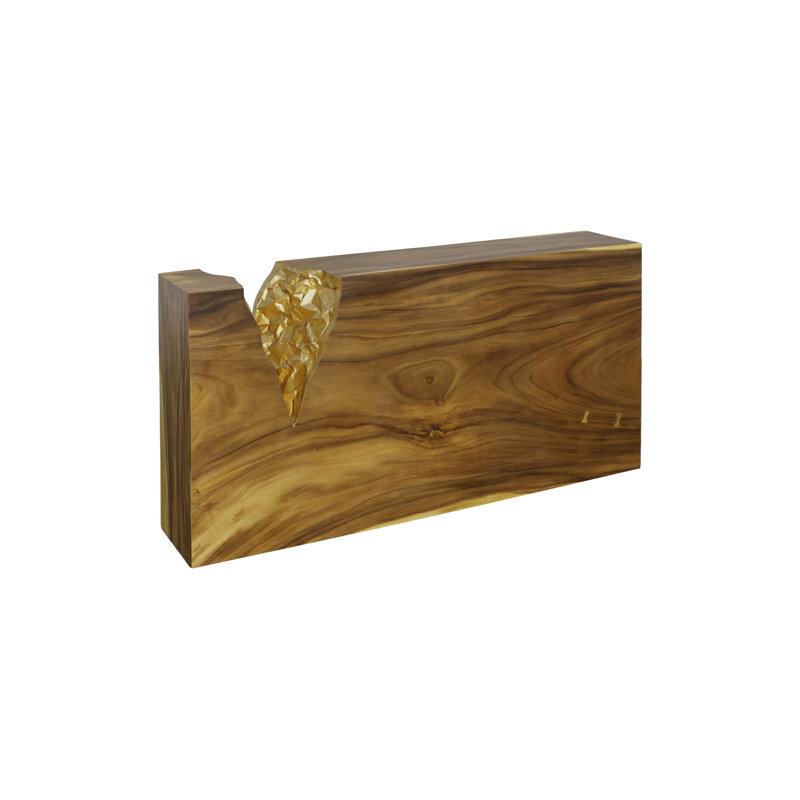 Console ciselée, naturel, doré