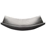 18" Rectangle Modern Slope Hammered Copper Sink in Nickel