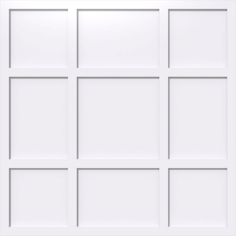 24"OD x 8 1/4"C x 1"P Rubik Architectural Grade PVC Contemporary Ceiling Medallion, 24" H x 24" W x 1" D