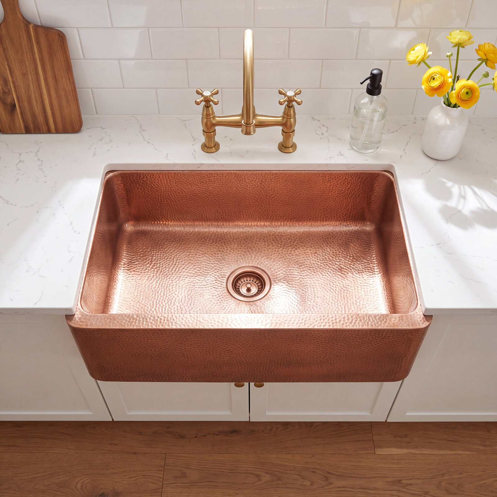 Grid Orwell Copper 30" Undermount Sink, Single, Antique Copper, 30"