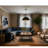 24-inch diameter integrated LED black pendant light