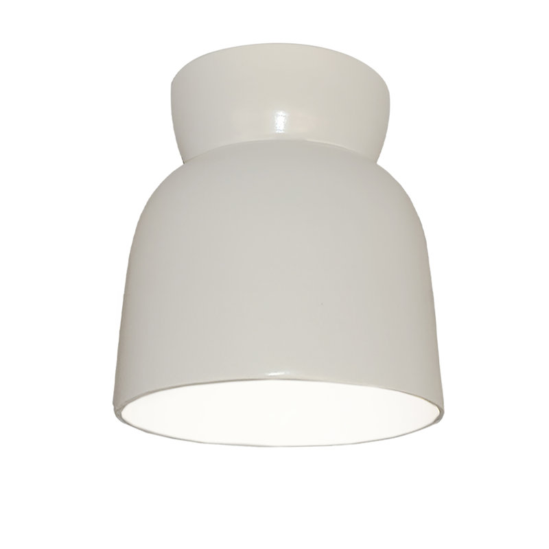 Logan Radiance - Hourglass Flush-Mount, Gloss White, Incandescent (Not Included)
