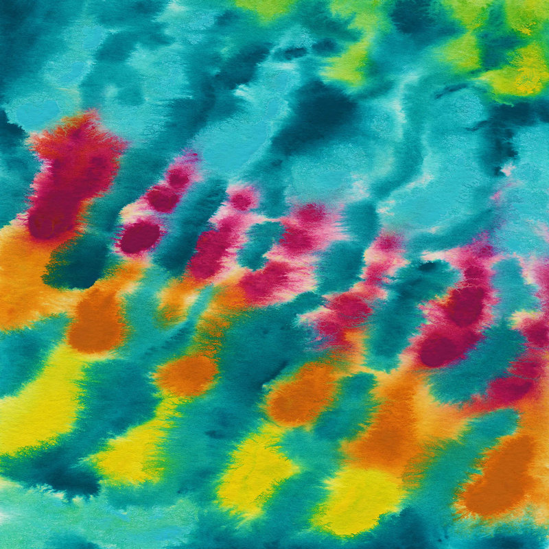 Ensemble de housse de couette en microfibre DiaNoche par Rachel Brown - Tie Dye Trance