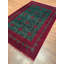 Tapis vert en laine et coton noué à la main Original Original