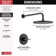 Modern Raincan Round Single-Function Shower Faucet Set, Valve Trim Kit, Rainfall Shower Head