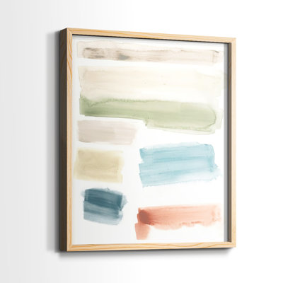 Watercolor Swatches I, reproduction encadrée - bois massif