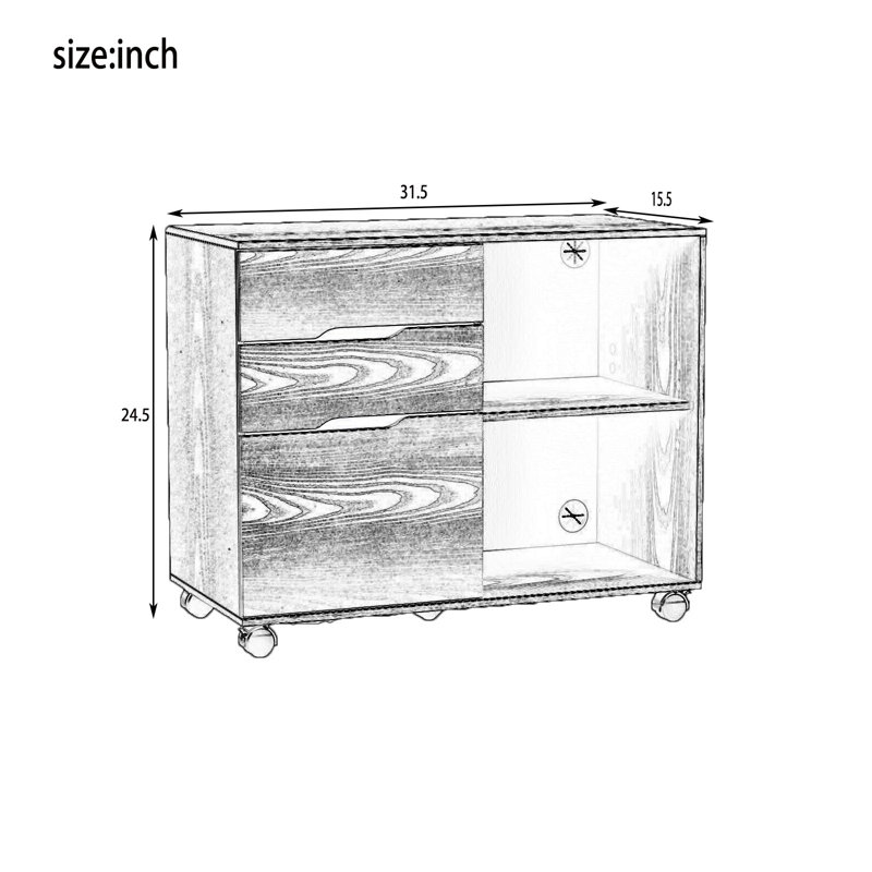 Armoire de rangement 31,5 po Adante, Blanc