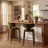 Upholstered Counter Stool with Metal Legs-120358056