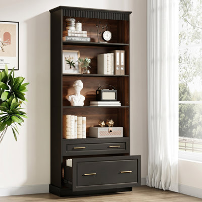 Bibliothèque avec tiroirs classeurs