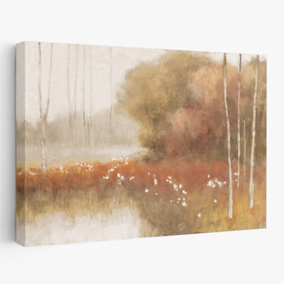 Automne au milieu - Art abstrait de bouleau d'automne Aspen