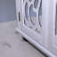 Armoire de rangement à 4 portes avec miroir pour portes d'angle, vestibule, salon, chambre à coucher, cuisine avec tablettes réglables, vitrine et bibliothèque
