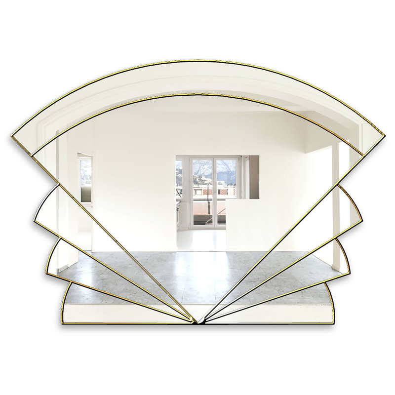 Giana Flat Wall Mirror, Gold