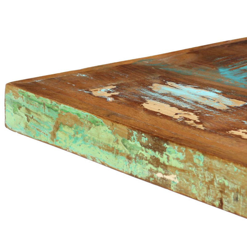 Table de salle à manger, Brun et bleu, L 55,1 po x l 27,6 po