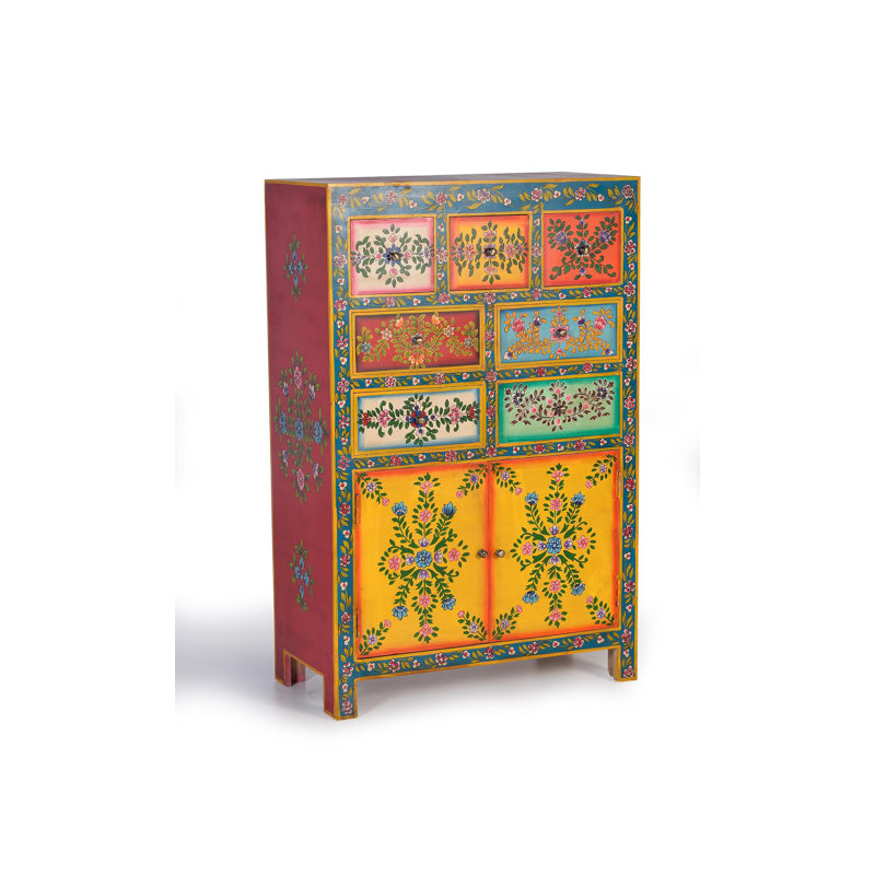 Bennay Solid Wood 2 - Door Apothecary Rectangle Accent Cabinet