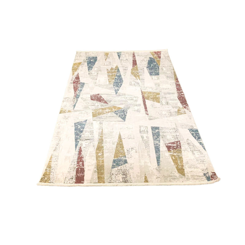 Tapis turc rouge et bleu 5 x 8